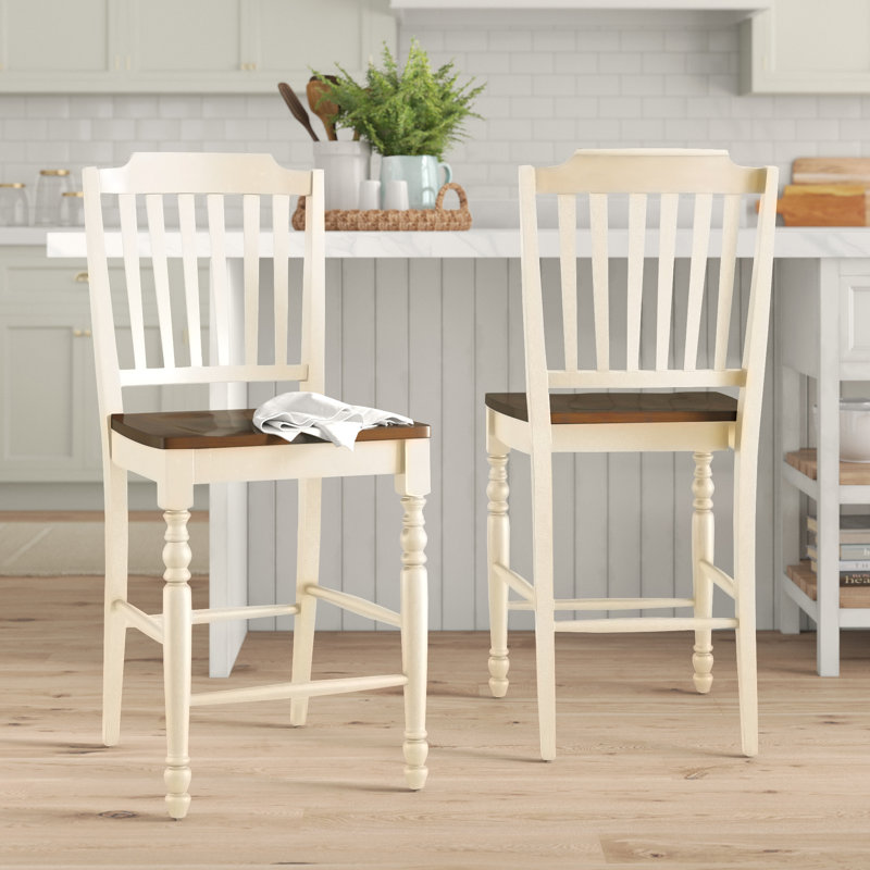 Lark Manor Annadiane Solid Wood 24'' Counter Stool & Reviews Wayfair